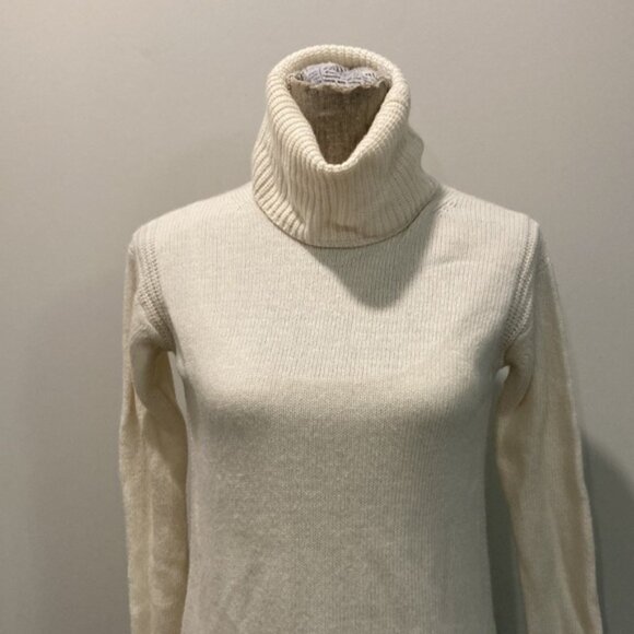 J.Crew XS Turtleneck Sweater Cream Wool Soft Knit Pullover - Picture 8 of 11
